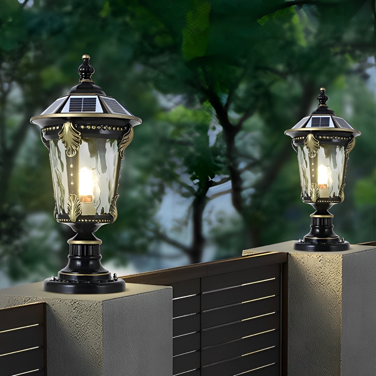 Dual Purpose Aluminum Retro Fence Post Light  Entrance Gate