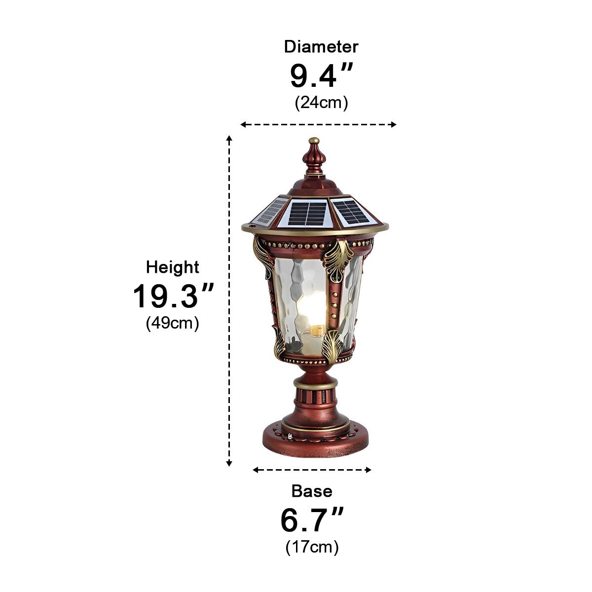 Dual Purpose Aluminum Retro Fence Post Light  Entrance Gate