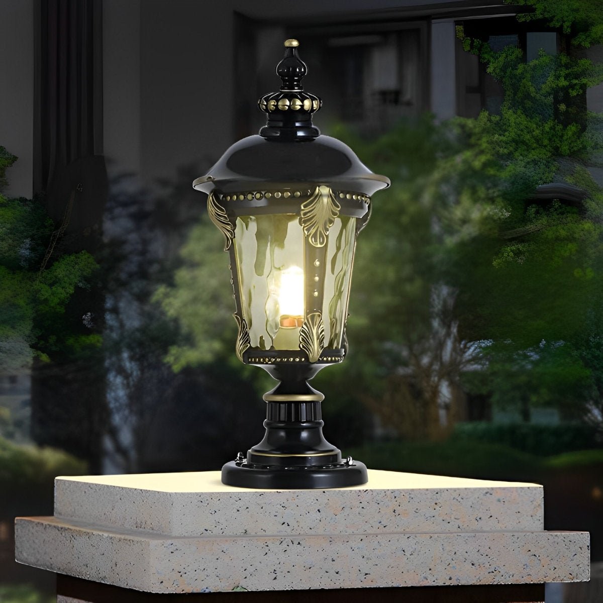 Dual Purpose Aluminum Retro Fence Post Light  Entrance Gate