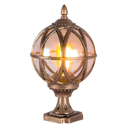 Farmhouse Round Ball Waterproof Outdoor Fence Post Lights