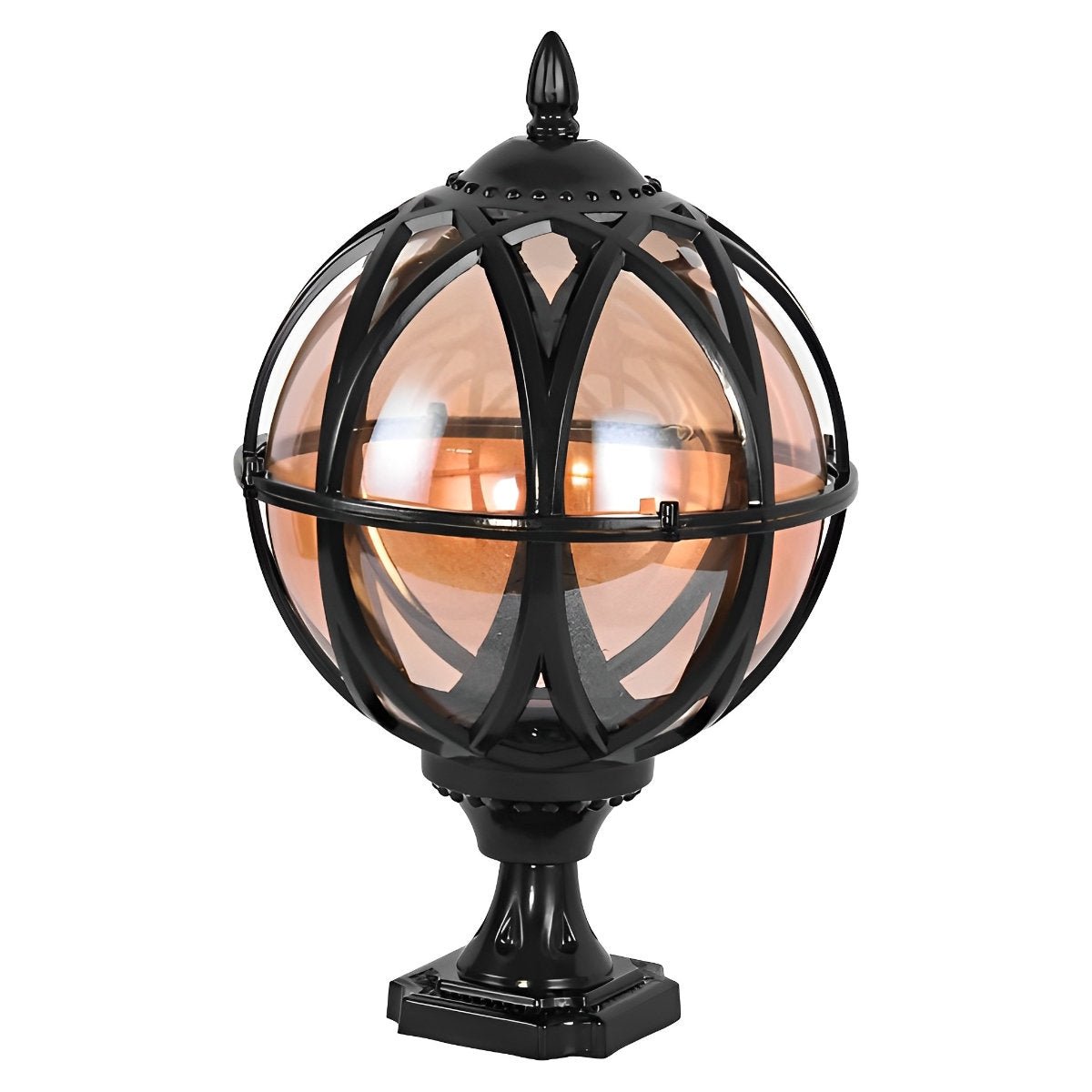 Farmhouse Round Ball Waterproof Outdoor Fence Post Lights