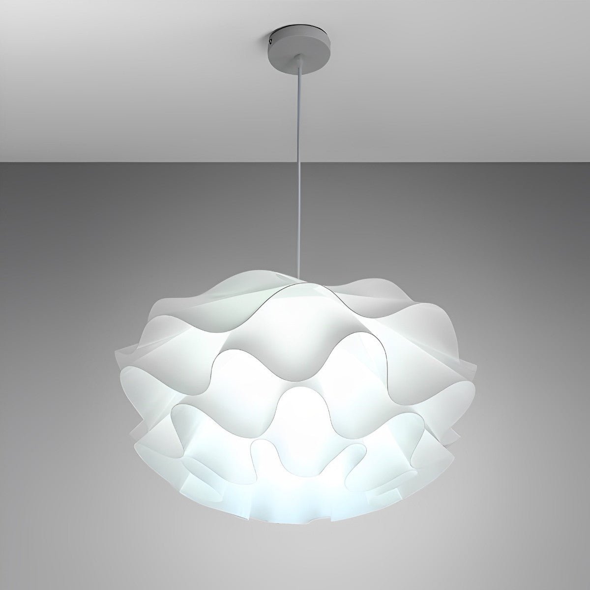 Flower Shaped Three-step Dimming LED White Chandelier Pendant Light
