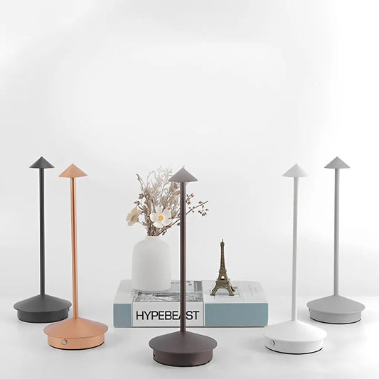 Full view of GlowMushroom lamp showing sleek mushroom-shaped design