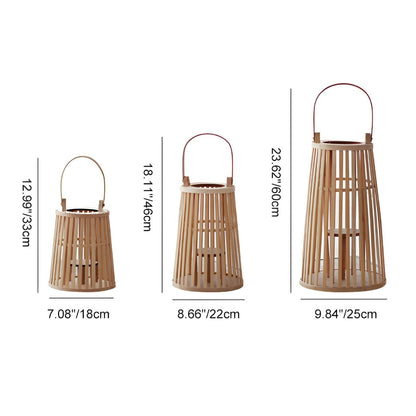 Handmade Bamboo Rattan LED Candle Lantern