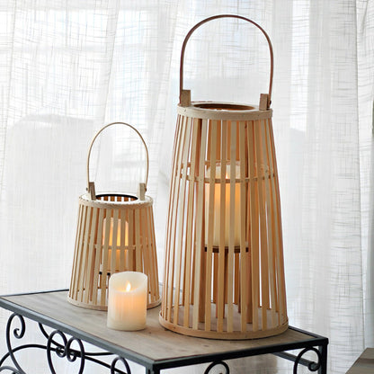 Handmade Bamboo Rattan LED Candle Lantern