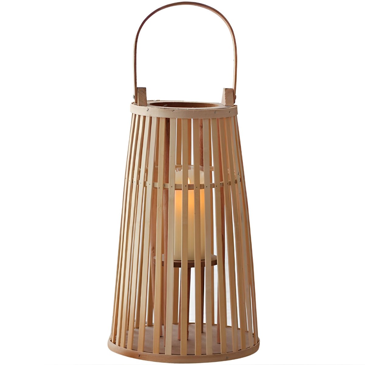 Handmade Bamboo Rattan LED Candle Lantern