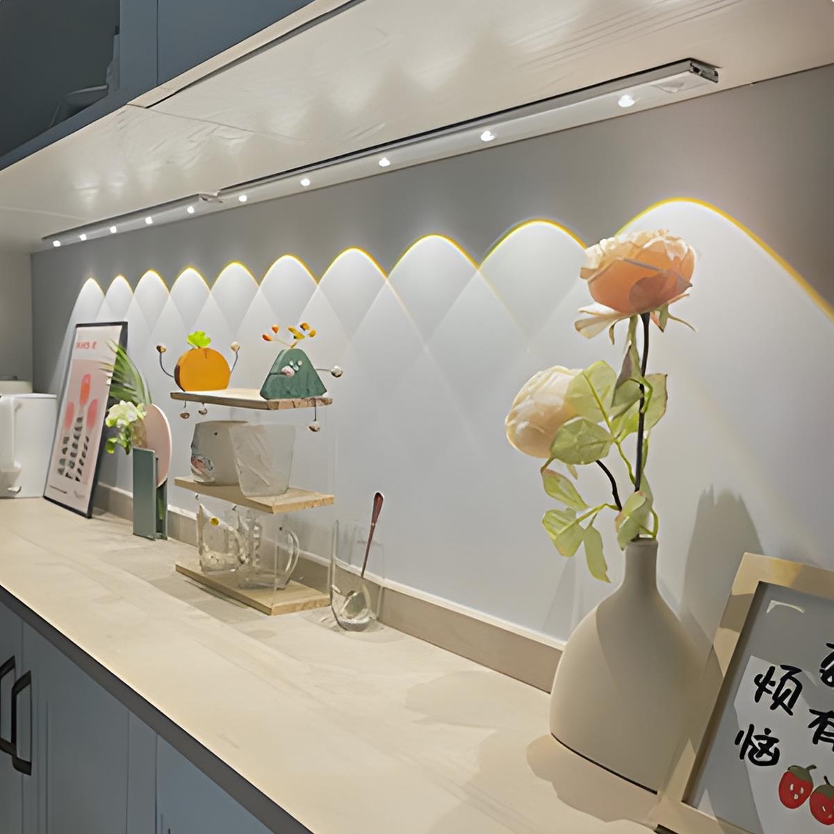 Intelligent Cat Eye Dimmable Motion Sensor Wireless LED Cabinet Light Rechargeable