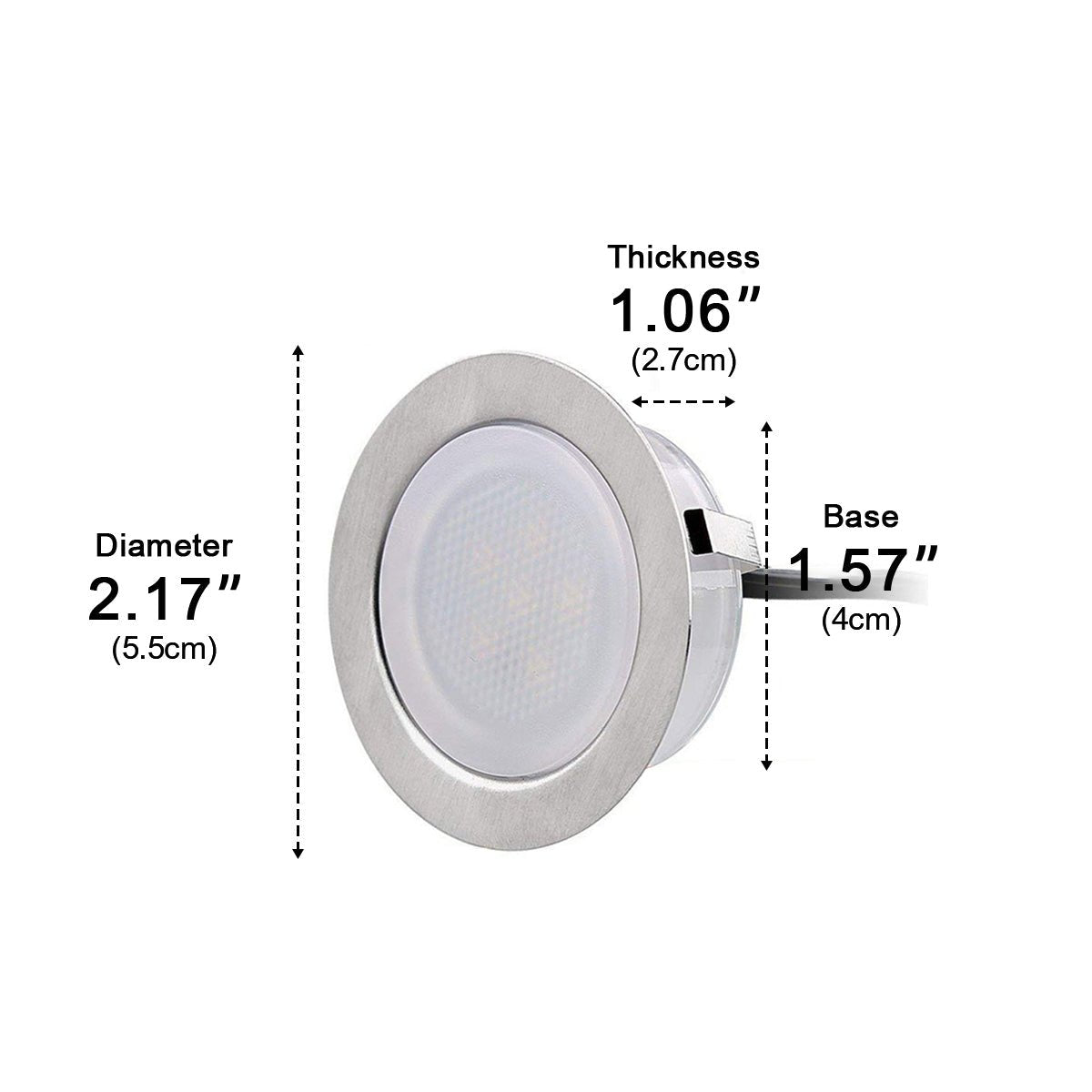 LED Deck Stair Lights Plug In Outdoor Step Lights Recessed In-ground 8 Pcs