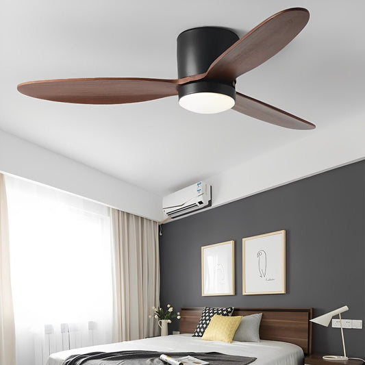 LED Inverter Silent White Low Floor DC Motor Simple Ceiling Fan Light
