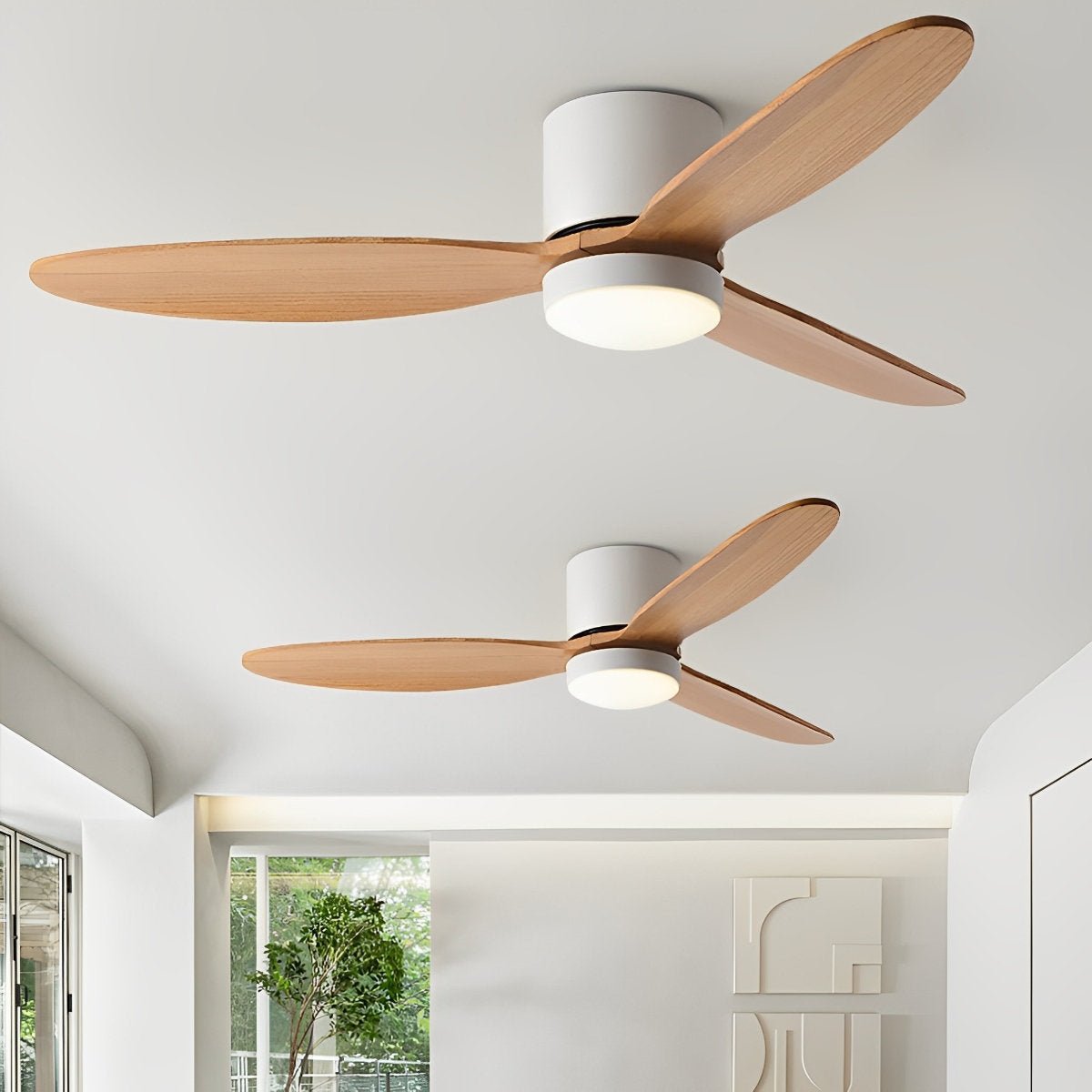 LED Inverter Silent White Low Floor DC Motor Simple Ceiling Fan Light