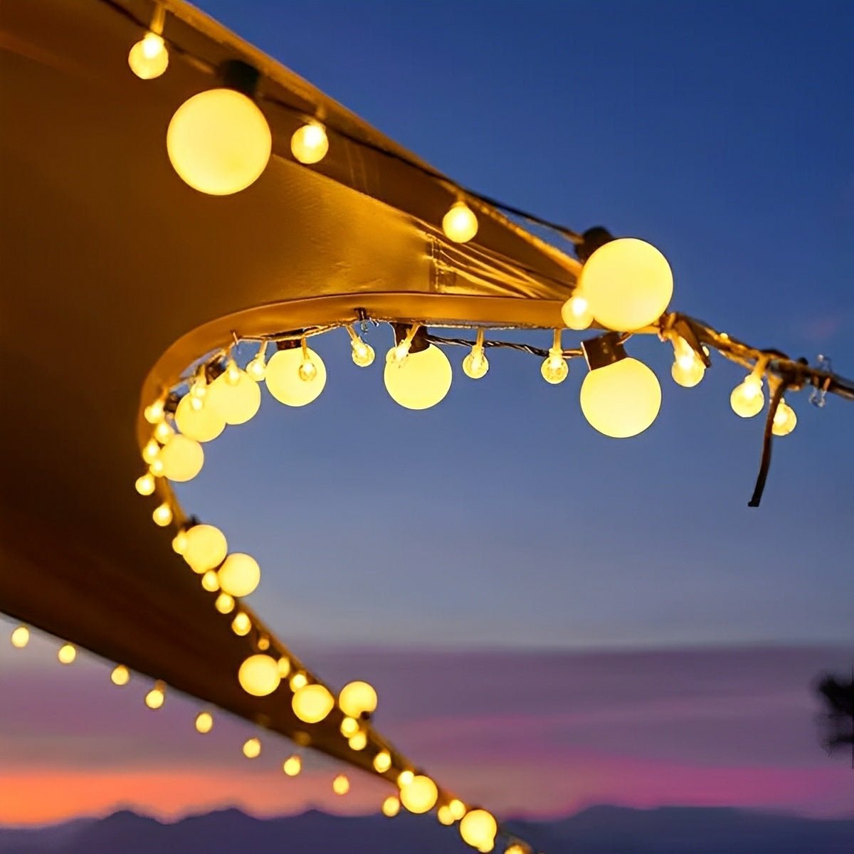 LED Solar Outdoor Tent Canopy String Lights Camping
