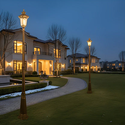Luminous Guardian European Vintage Waterproof Aluminium LED Bronze Street Lights