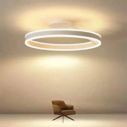 LuxeGlow LED ceiling light creating a soft, ambient glow, perfect for creating a luxurious atmosphere.