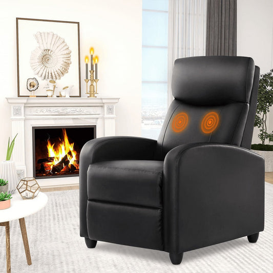 Manual Massage Heating Recliner Chair Winback Single Sofa