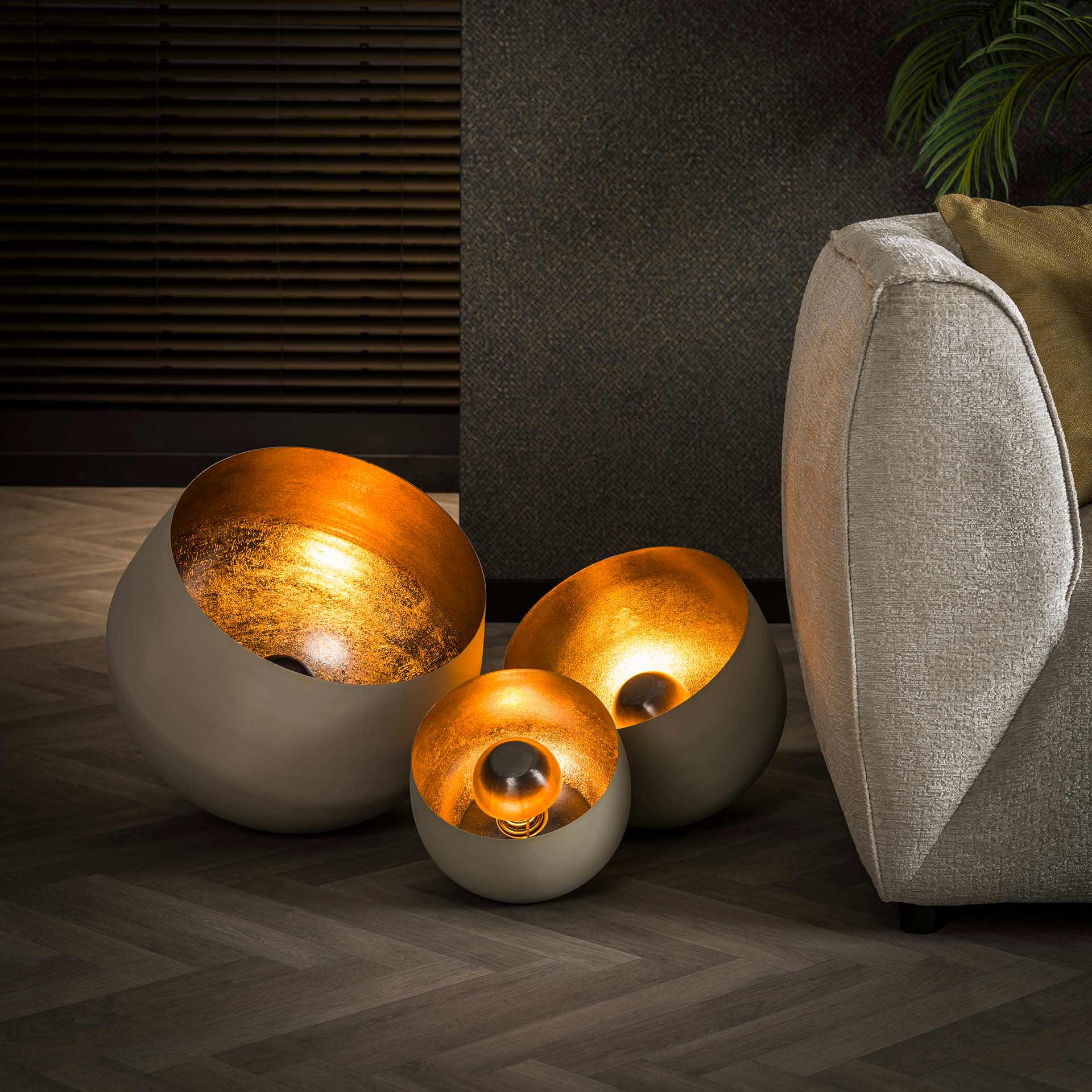 MetroGlow lamp emitting soft ambient lighting in a cozy room setting