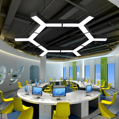 Minimalist Modern Geometric Y-Shaped Office LED Ceiling  Pendant Lighting