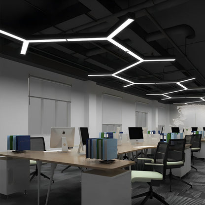 Minimalist Modern Geometric Y-Shaped Office LED Ceiling  Pendant Lighting