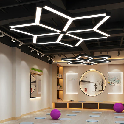 Minimalist Modern Geometric Y-Shaped Office LED Ceiling  Pendant Lighting