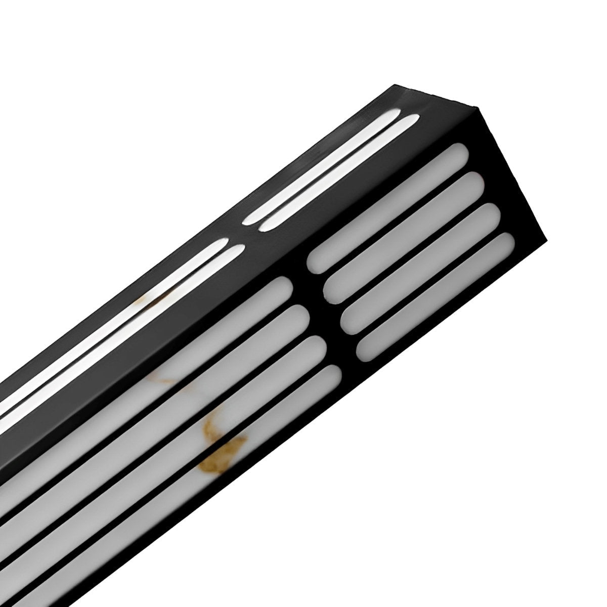 Minimalist Modern Linear Rectangular Waterproof Black Outdoor Wall Sconce