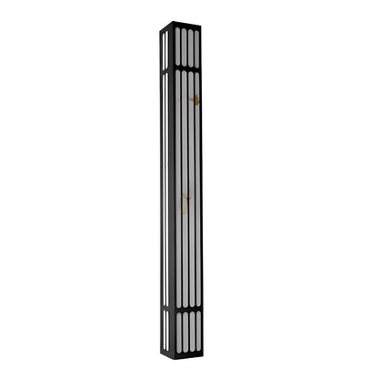 Minimalist Modern Linear Rectangular Waterproof Black Outdoor Wall Sconce