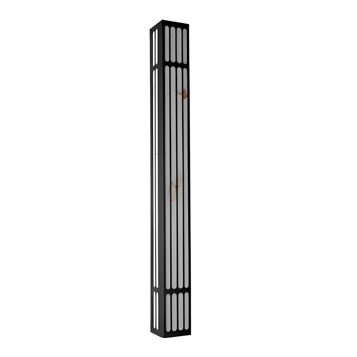 Minimalist Modern Linear Rectangular Waterproof Black Outdoor Wall Sconce