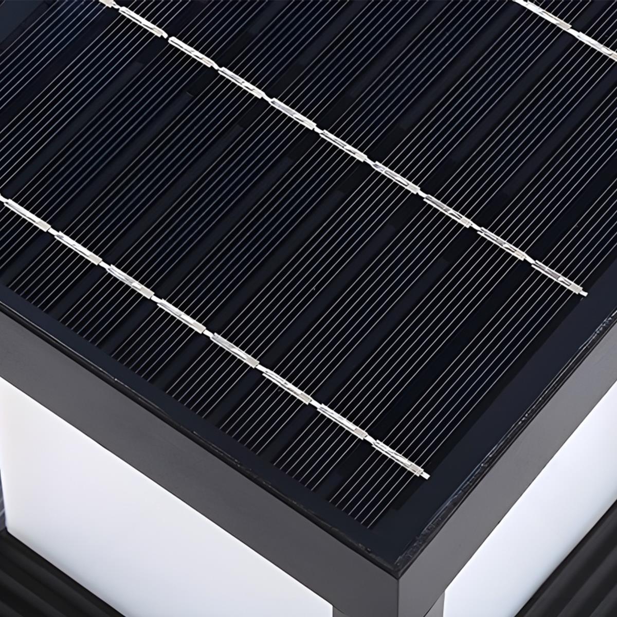 Minimalist Square Waterproof LED Black Modern Fence Post Lights