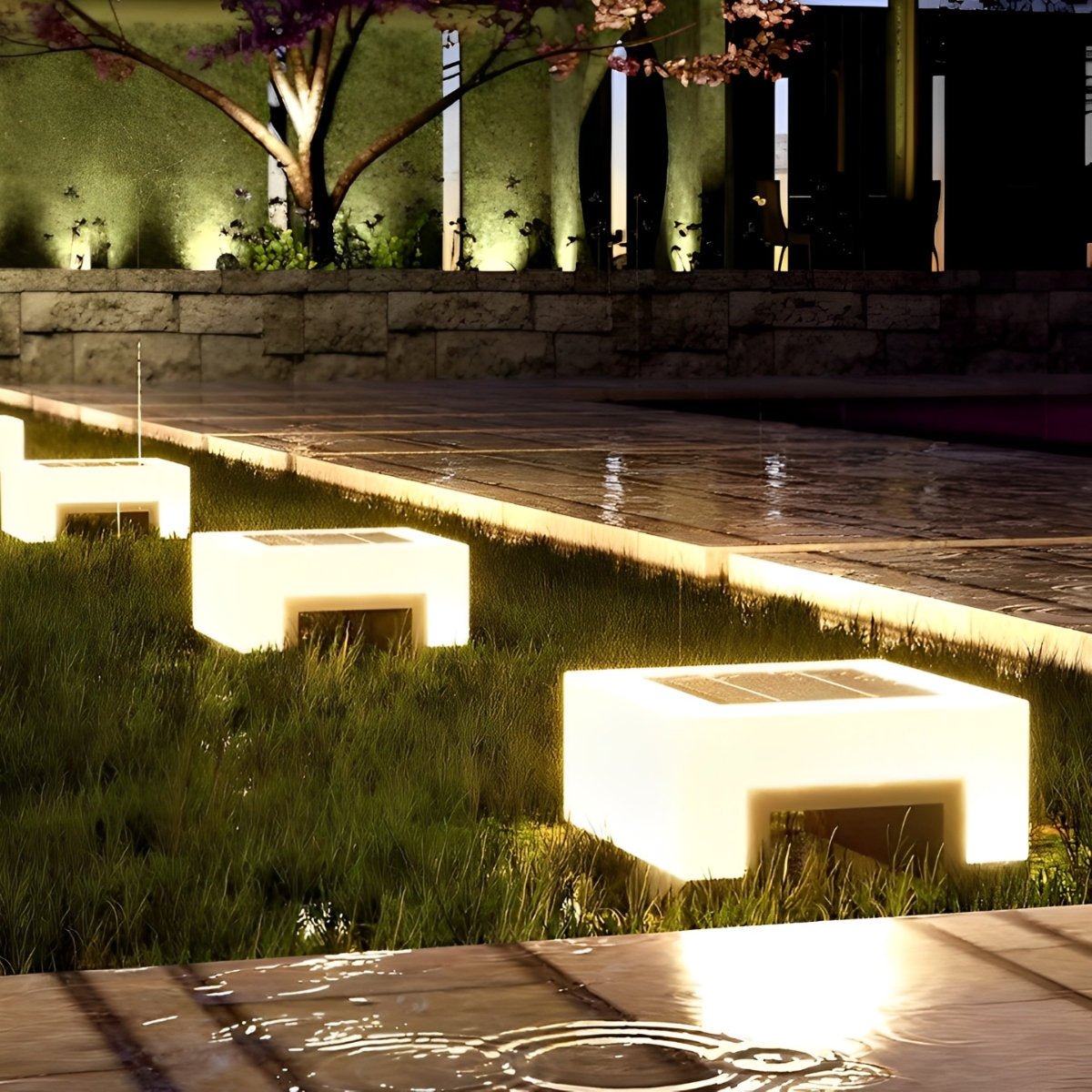Minimalist Square Waterproof LED Black Modern Post Caps Lights