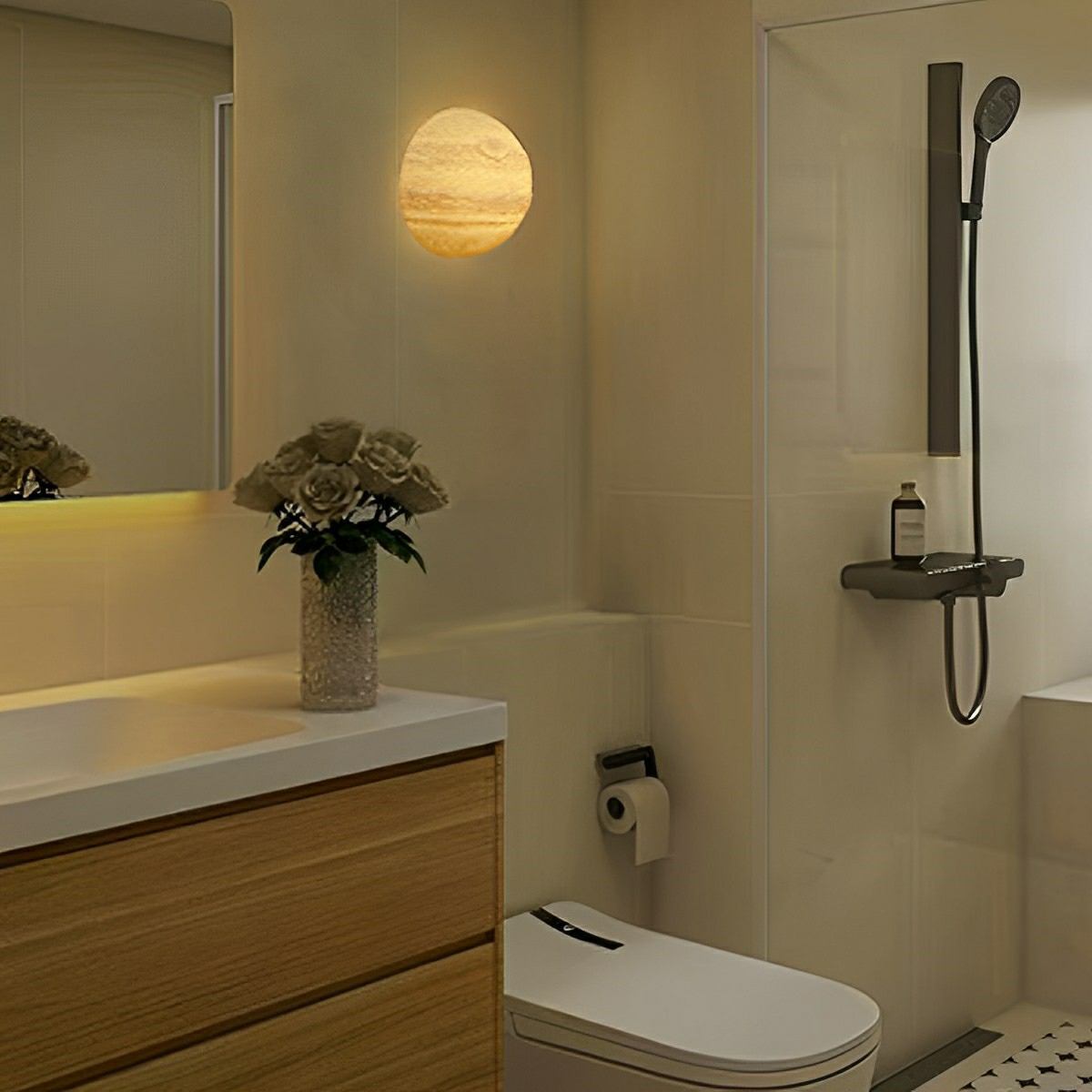 Modern 3D Moon Jupiter Planet LED Wall Sconces