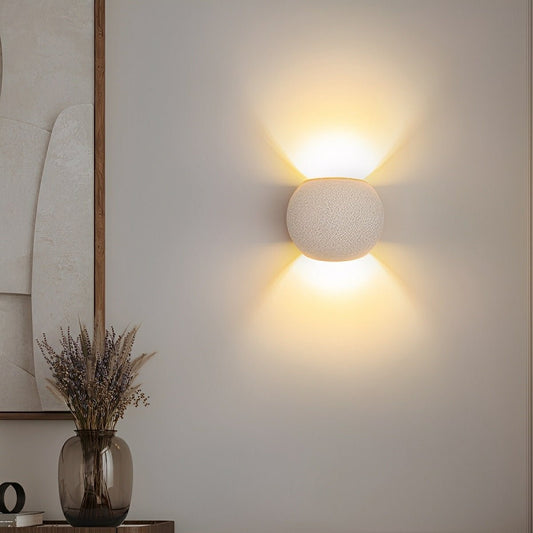 Modern Concrete Egg-Shaped Up and Down LED Wall Sconces