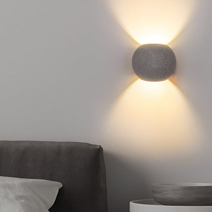 Modern Concrete Egg-Shaped Up and Down LED Wall Sconces