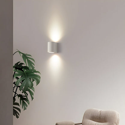 Modern Concrete Oval Up and Down LED Wall Sconces
