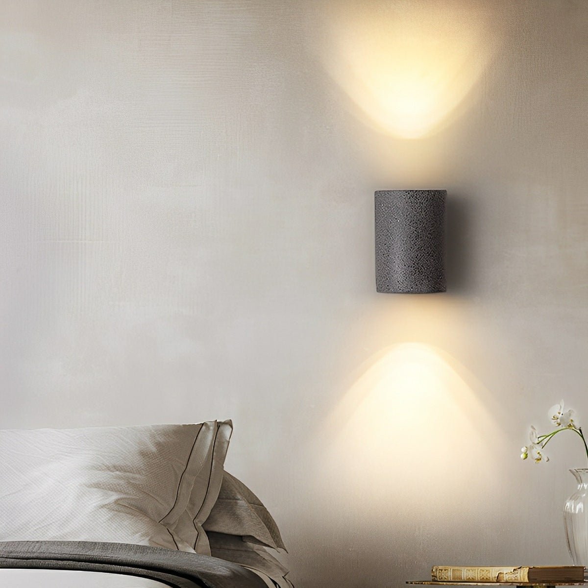 Modern Concrete Oval Up and Down LED Wall Sconces