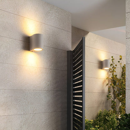 Modern Concrete Oval Up and Down LED Wall Sconces