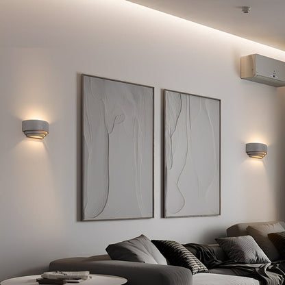 Modern Concrete Tiered Up and Down LED Wall Sconces