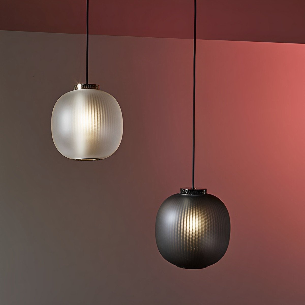 Modern Cream Style Glass Lantern LED Indoor Pendant Lights