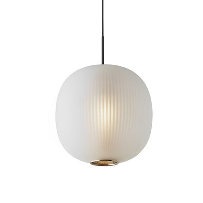 Modern Cream Style Glass Lantern LED Indoor Pendant Lights