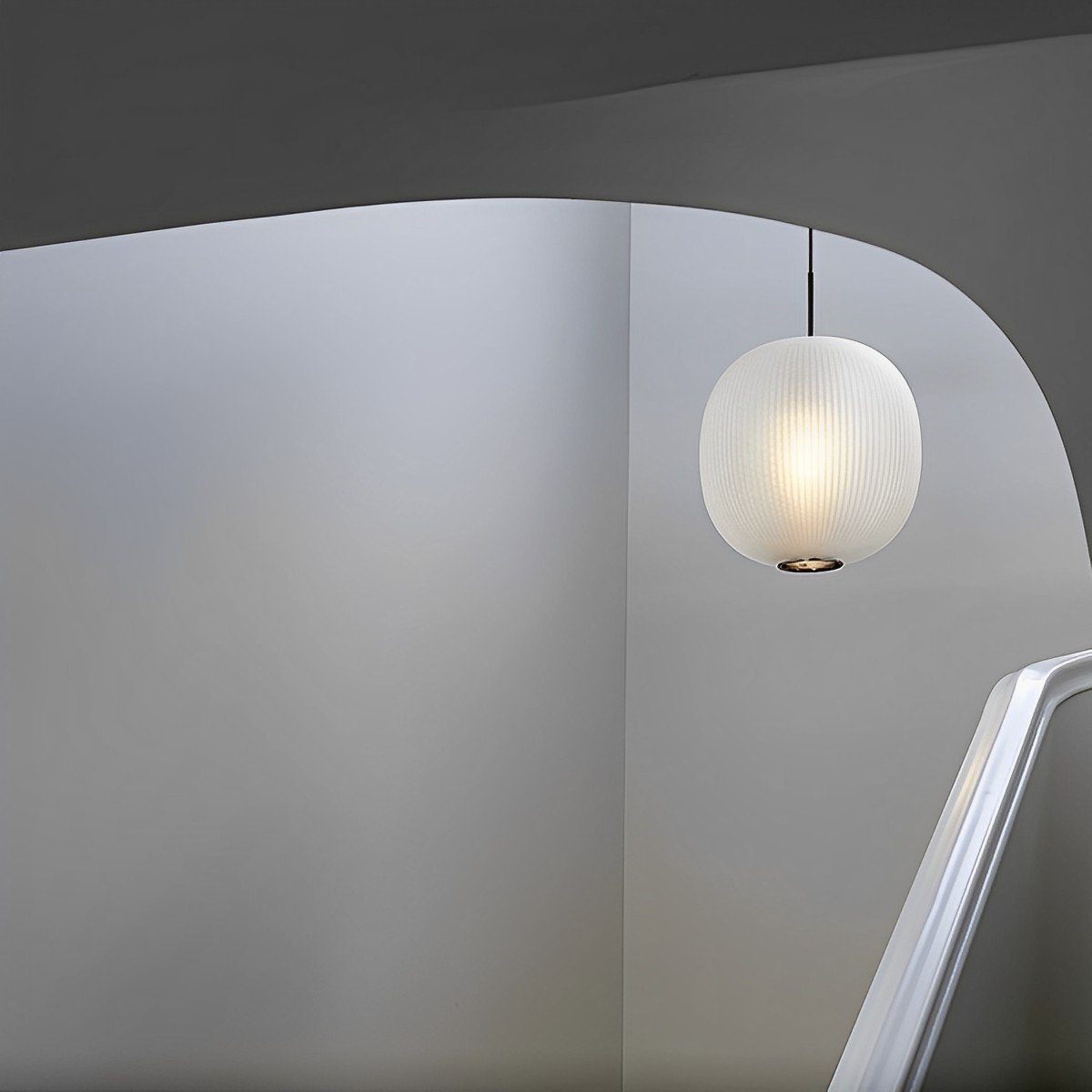 Modern Cream Style Glass Lantern LED Indoor Pendant Lights