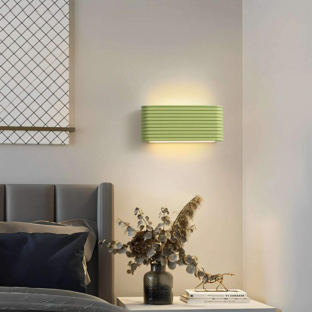 Modern Cream Style Solid Rectangular LED Indoor Wall Sconce