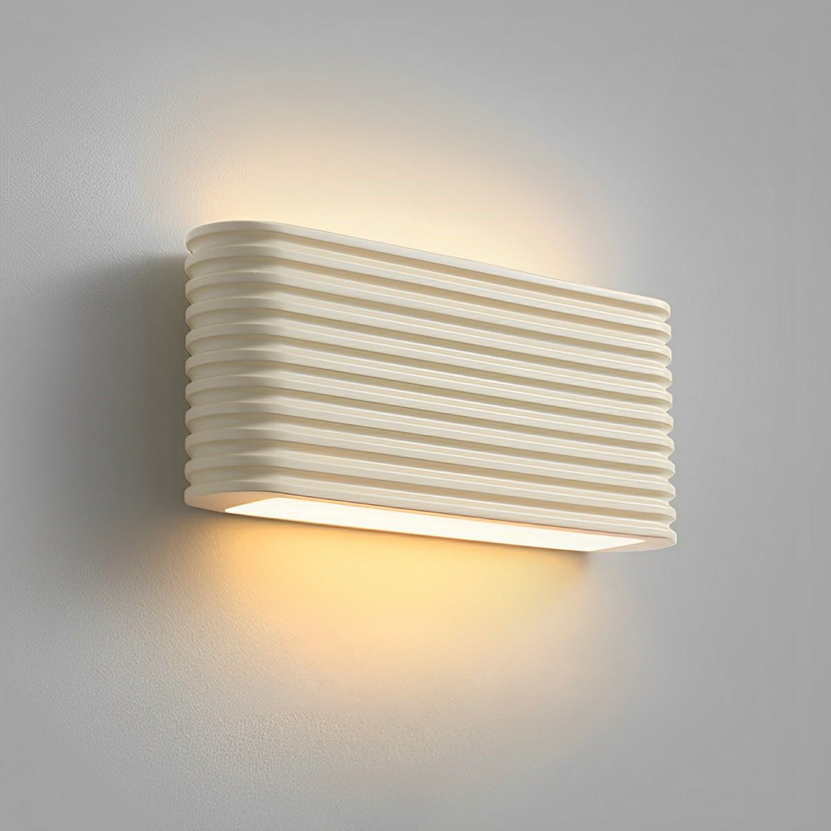 Modern Cream Style Solid Rectangular LED Indoor Wall Sconce