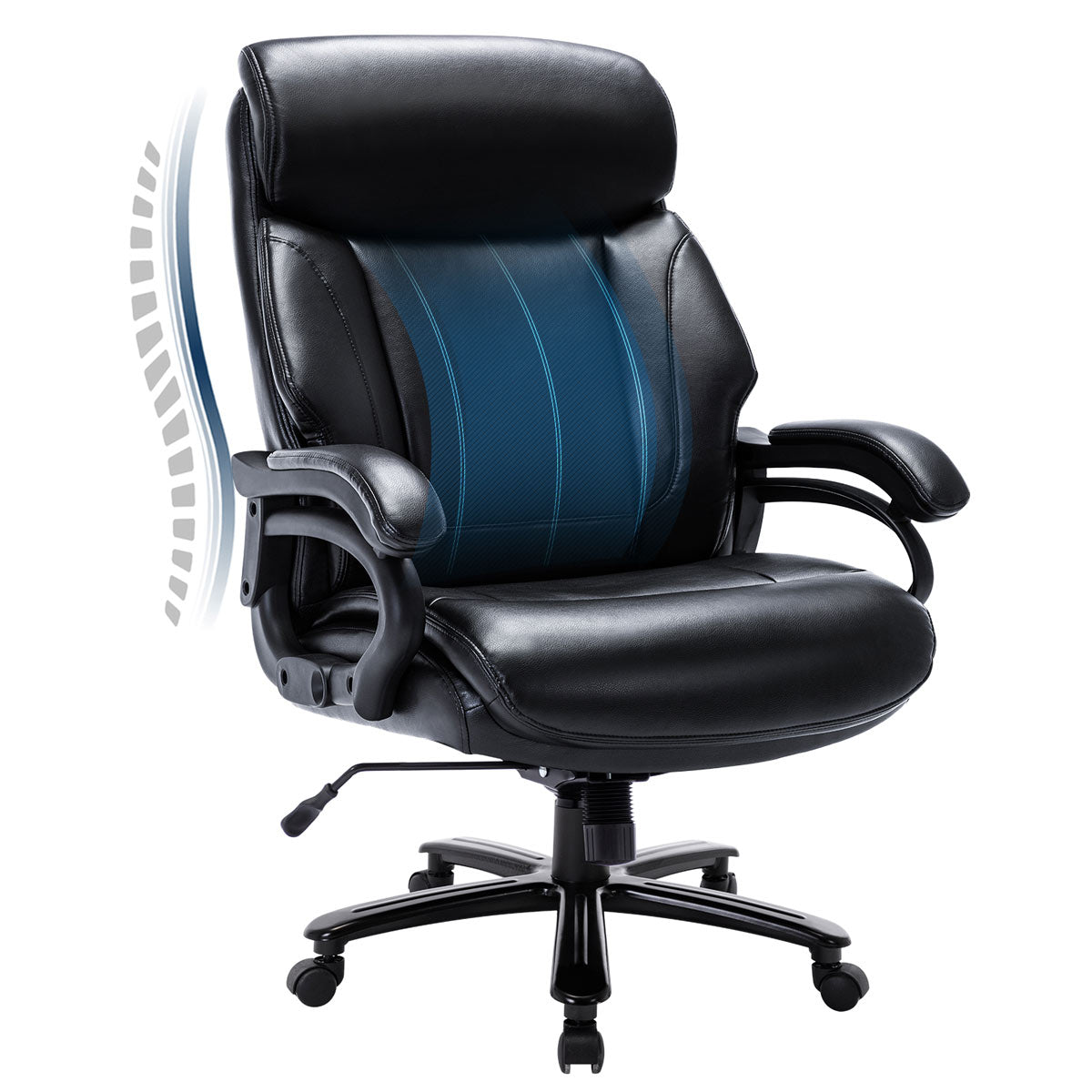 Modern Ergonomic PU Leather Computer Office Chair 400lbs-Heavy Duty