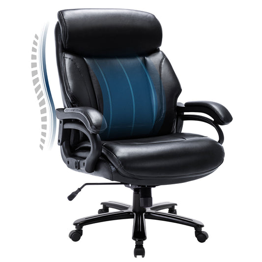 Modern Ergonomic PU Leather Computer Office Chair 400lbs-Heavy Duty