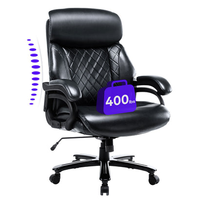 Modern Ergonomic PU Leather Computer Office Chair 400lbs-Heavy Duty