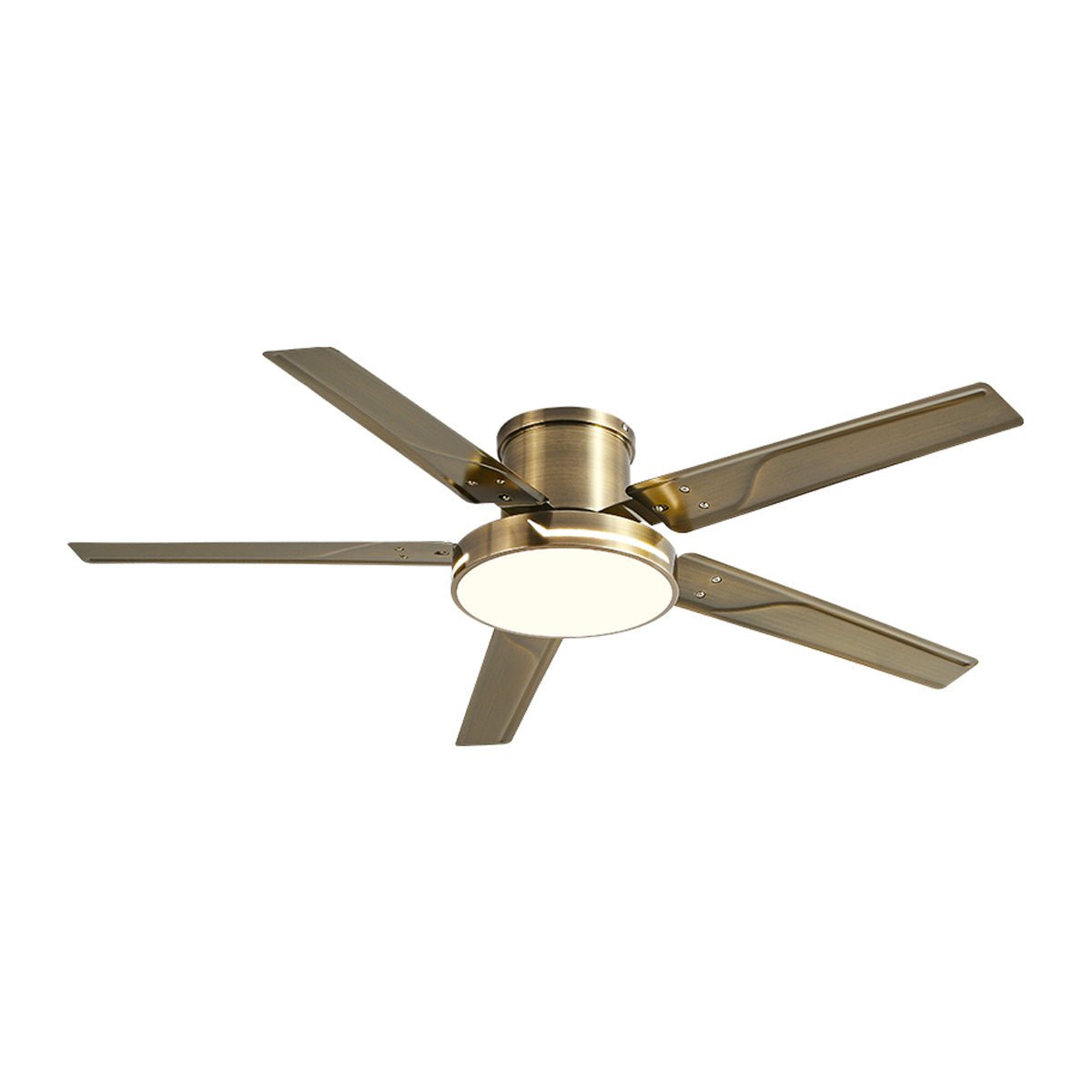 Modern Iron Five-leaf 6-speed Reverse Fan Dimming Ceiling Fan Light