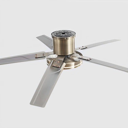 Modern Iron Five-leaf 6-speed Reverse Fan Dimming Ceiling Fan Light