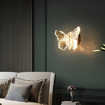 Modern Luxury Crystal Butterfly LED Indoor Wall Sconces