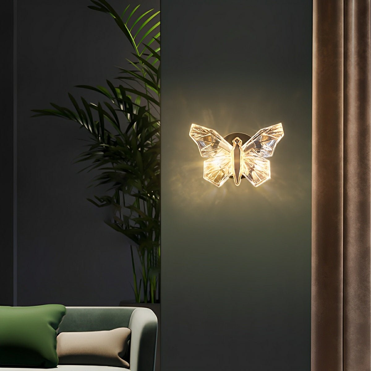 Modern Luxury Crystal Butterfly LED Indoor Wall Sconces