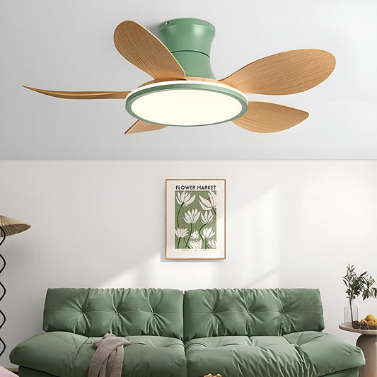 Modern Minimalist 15.7'' Lampshade 6-Speed Reverse Ceiling Fan Light