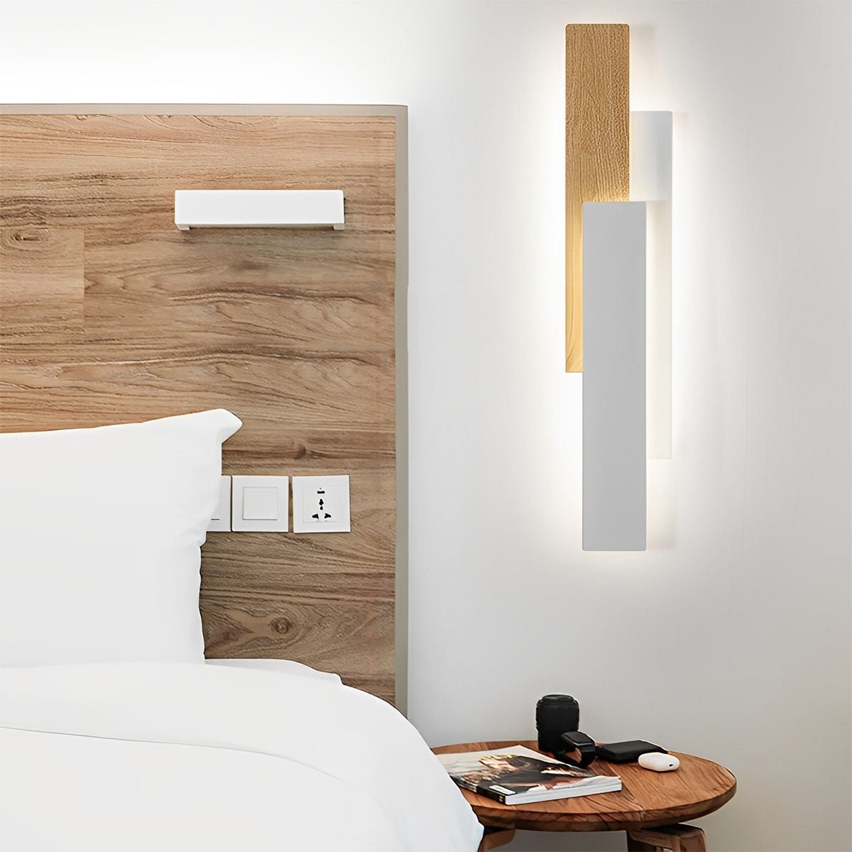 Modern Minimalist 3-Tiered Rectangular LED Indoor Wall Sconces