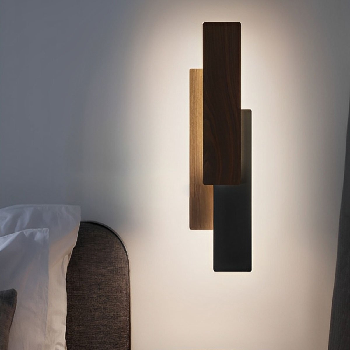 Modern Minimalist 3-Tiered Rectangular LED Indoor Wall Sconces