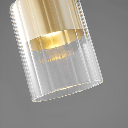 Modern Minimalist Chandelier Glass Brass Bedside Lighting
